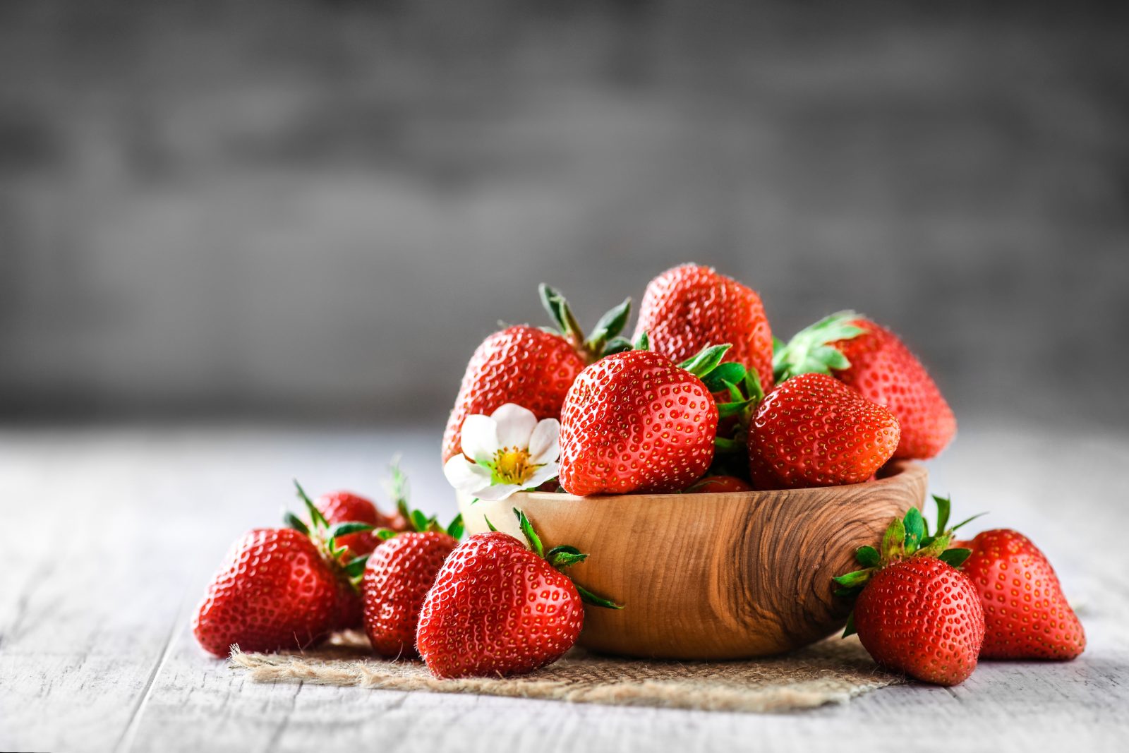 Dinner buffet where you can taste sweet and sour spring strawberry sweets